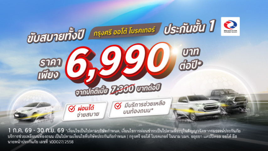คุ้มครองครบ ราคาสบายกว่า ประกันชั้น 1 โดยบริษัท ไอโออิ กรุงเทพประกันภัย จำกัด (มหาชน)
